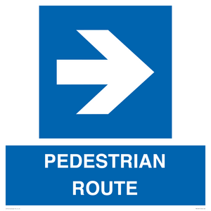 PEDESTRIAN ROUTE - right arrow